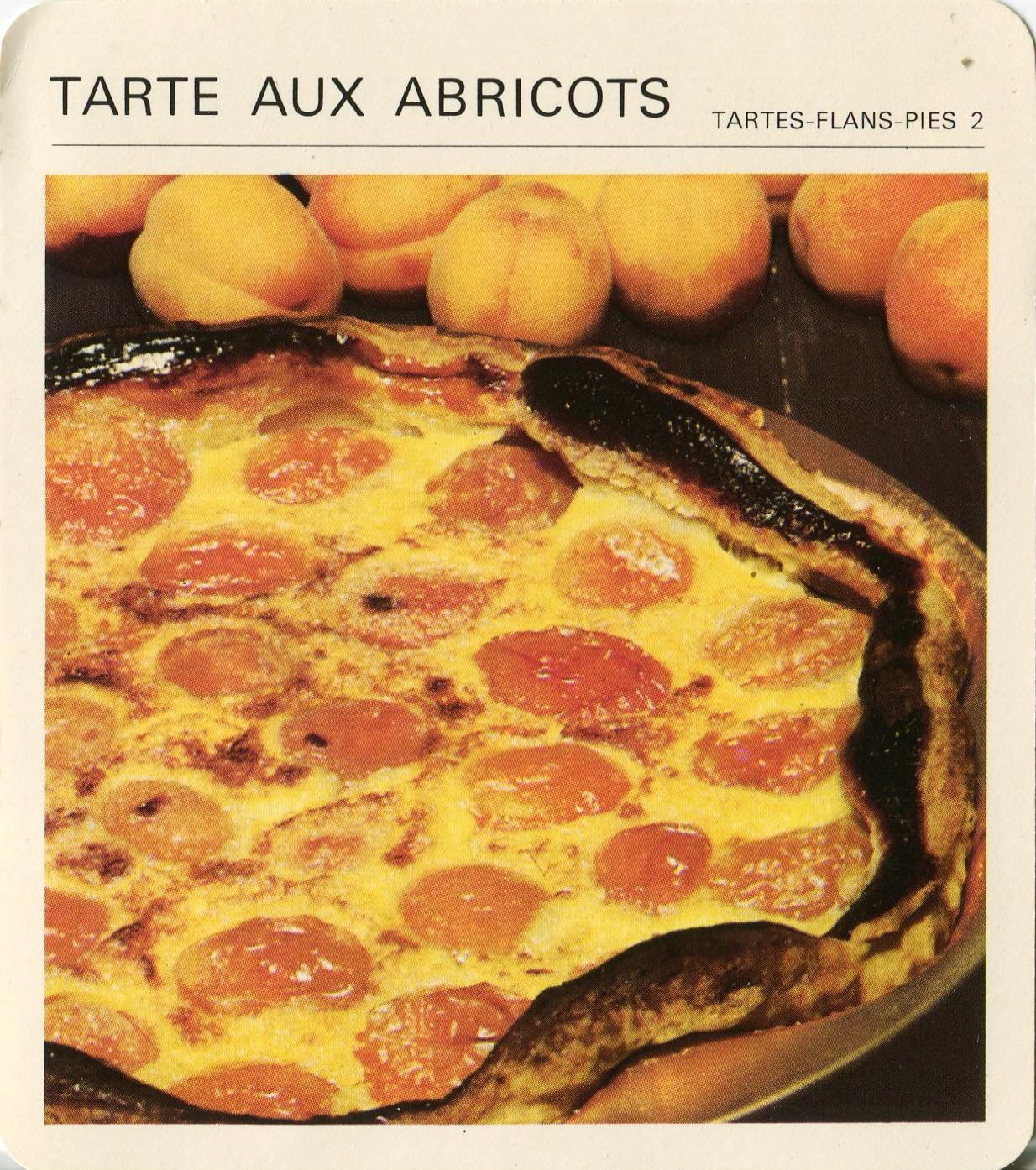 Manuscrit de tarte aux abricots