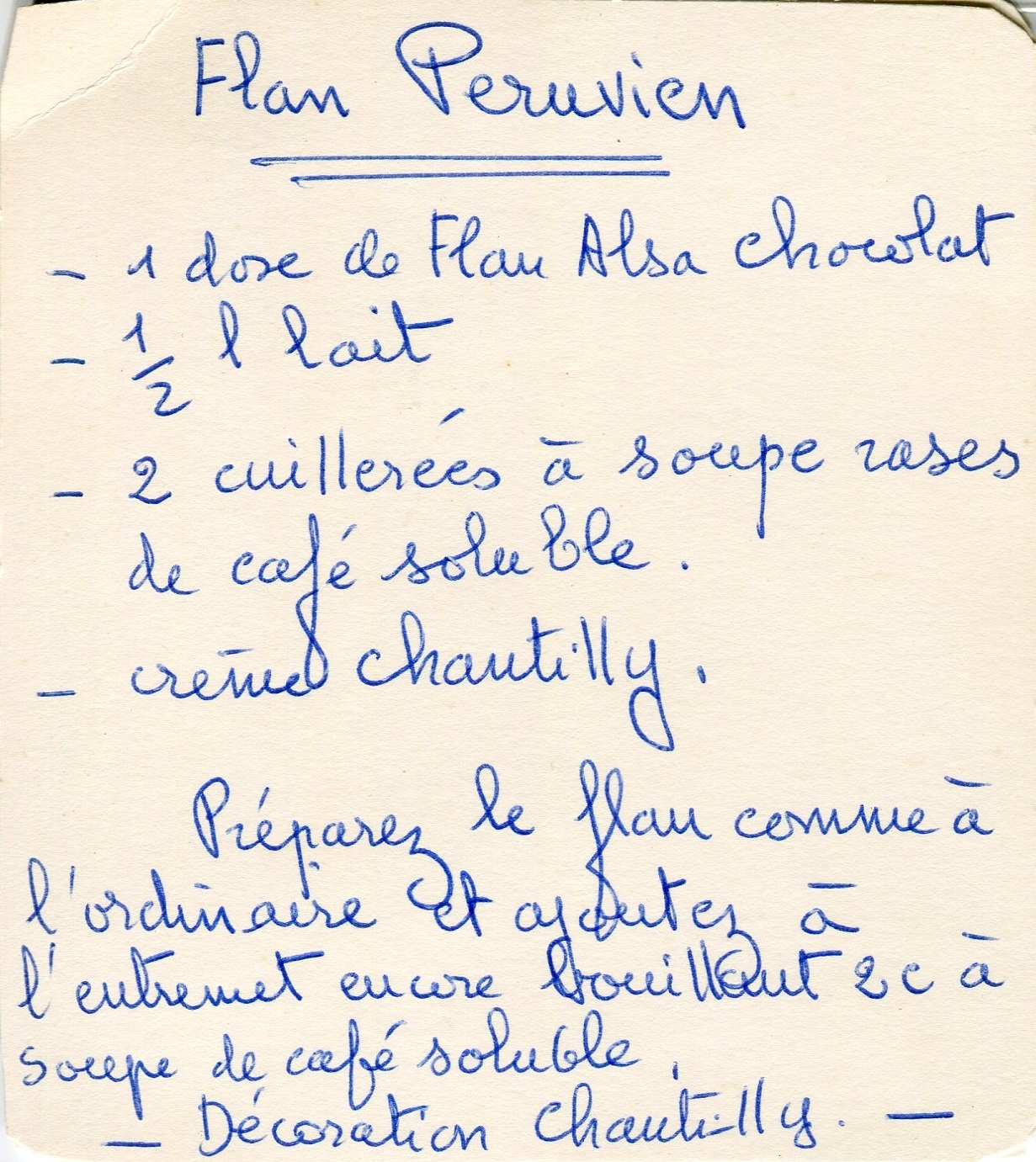 Manuscrit de Flan Péruvien