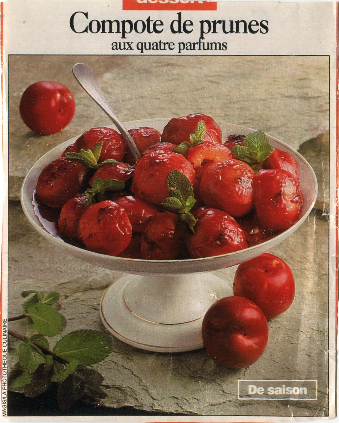 Manuscrit de Compote De Prunes
