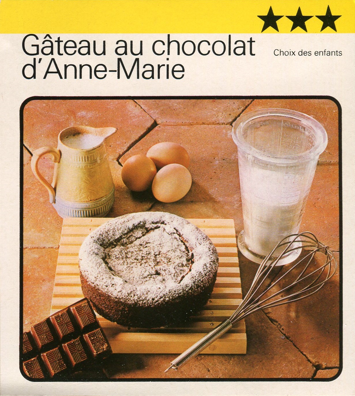 Manuscrit de Gâteau Au Chocolat d'Anne-Marie