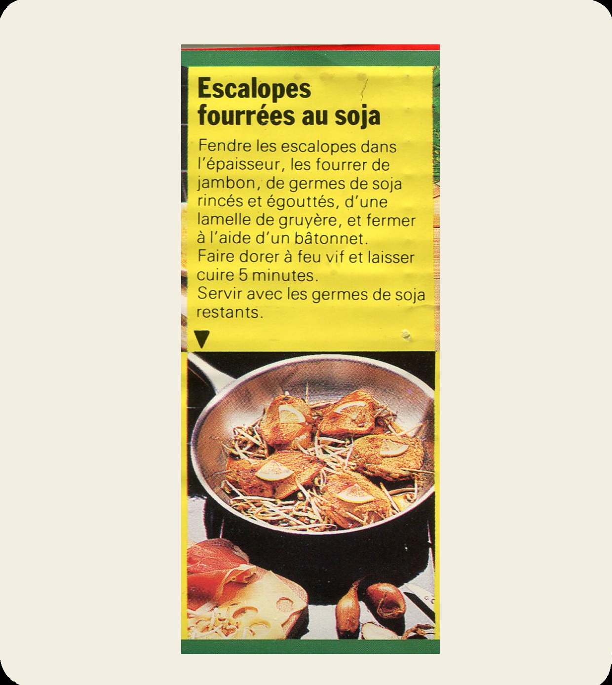 Manuscrit de Escalopes Fourrées Au Soja