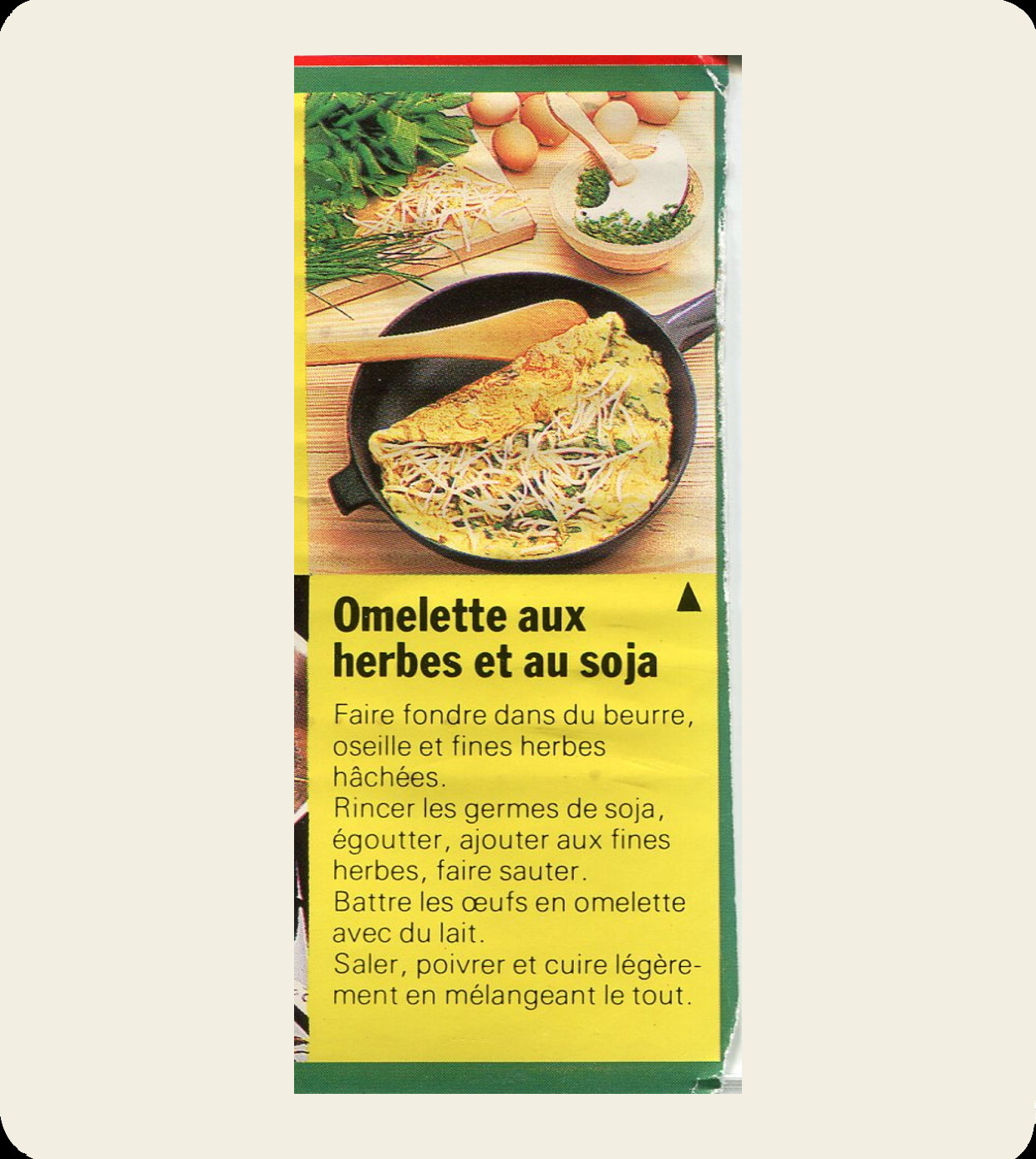 Manuscrit de Omelettes Aux Herbes Et Aux Soja